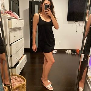 Zara mini black dress with open back size M